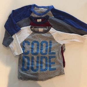 Crew cuts baseball tee’s.